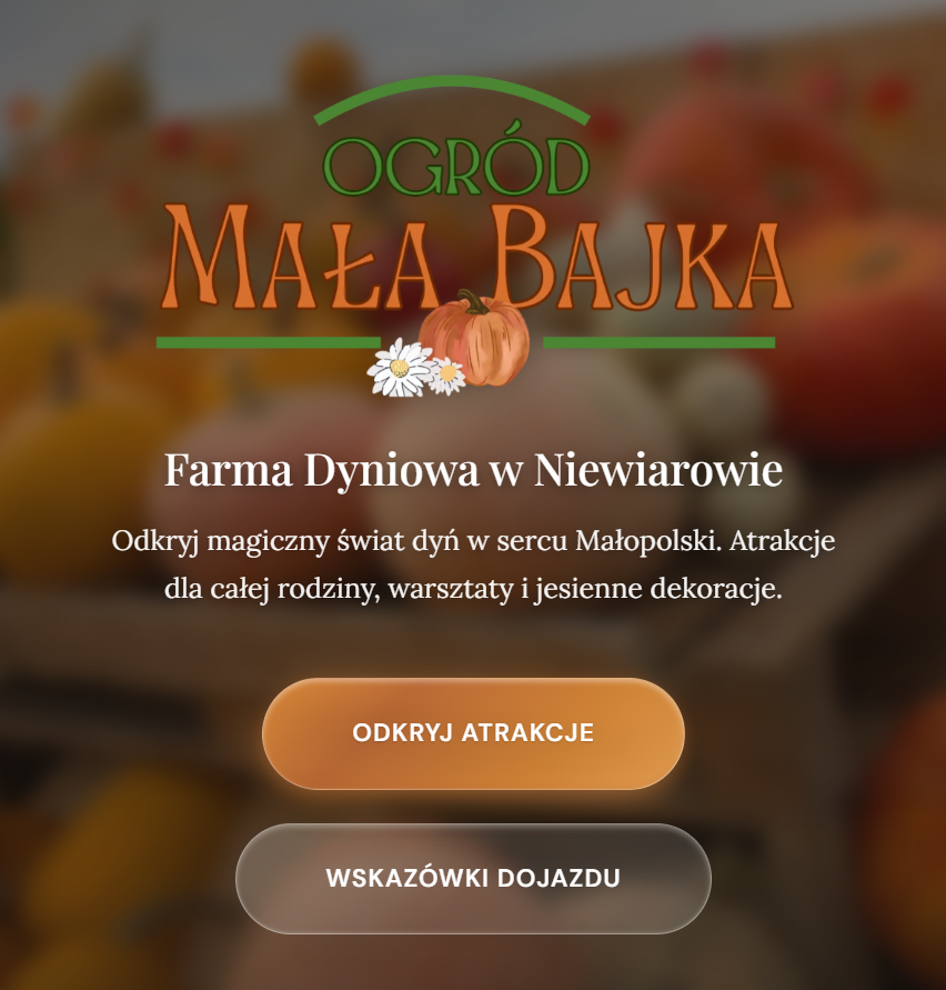 Ogród Mała Bajka – strona internetowa